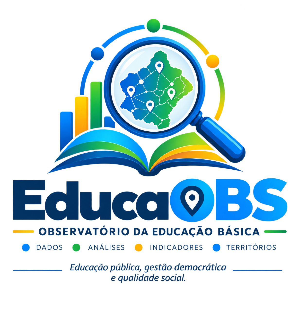 Marca institucional EducaOBS — Observatório da Educação Básica